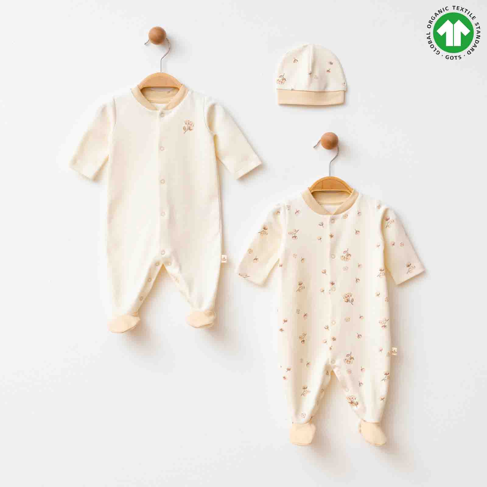 2 Pieces Organic Romper with Hat