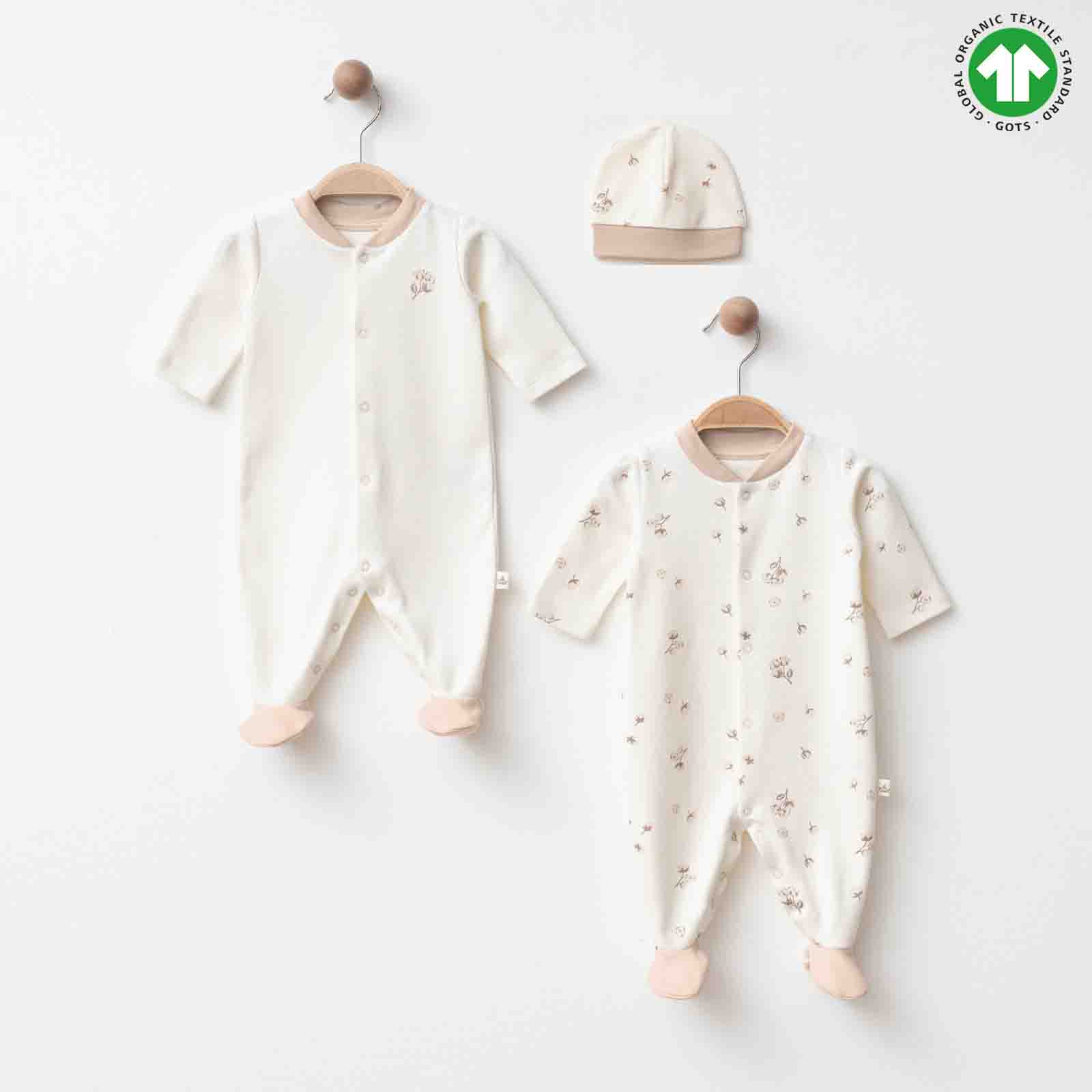 2 Pieces Organic Romper with Hat