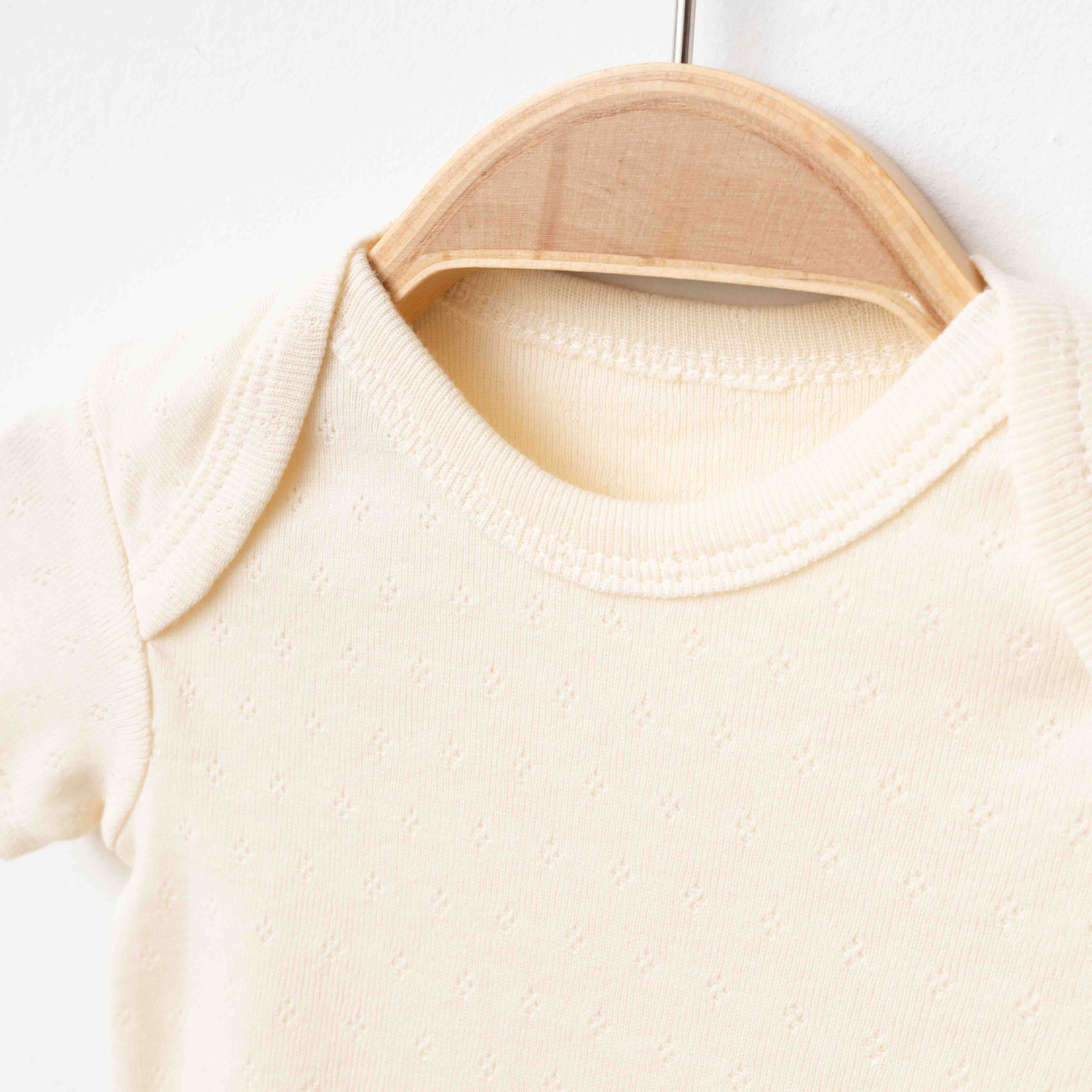 ESL-2298 Organic Cream 2 Pieces Bodysuits